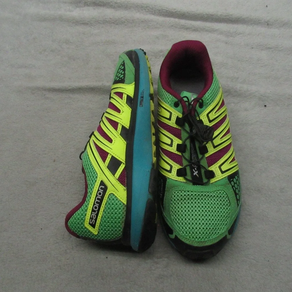 Salomon Women 7 Running Shoes‎ Green X-Scream Lightweight Cushioned Athletic